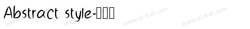 Abstract style字体转换